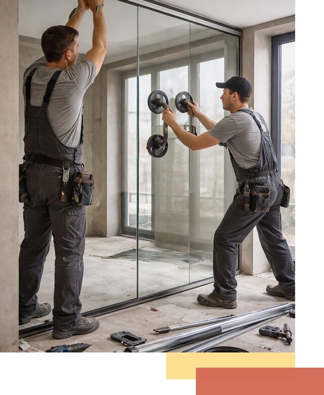 Цельностеклянные перегородки под ключ в калуге