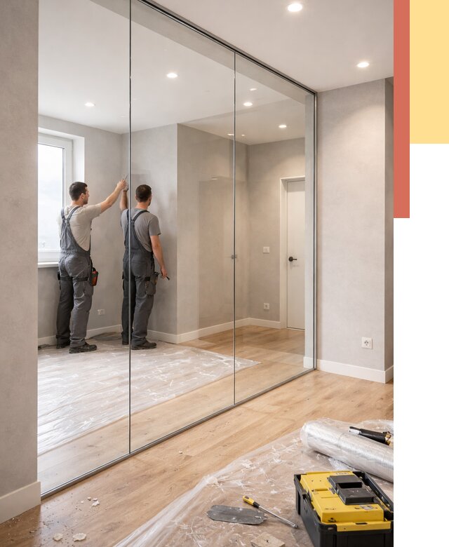 Безрамные стеклянные перегородки в калуге — монтаж от 9608 руб. | ОТДЕЛОЧНИК-Клг