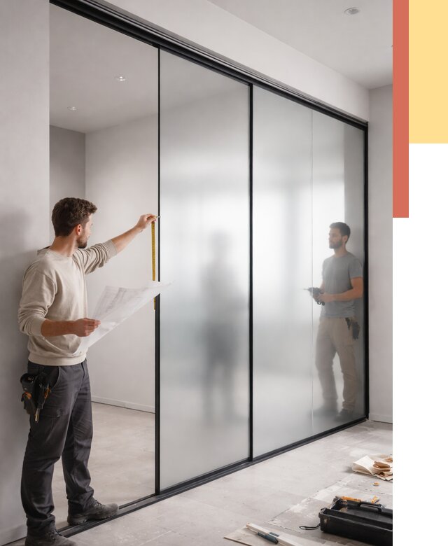 Матовые стеклянные перегородки в калуге от 8597 руб. — монтаж и установка | ОТДЕЛОЧНИК-Клг