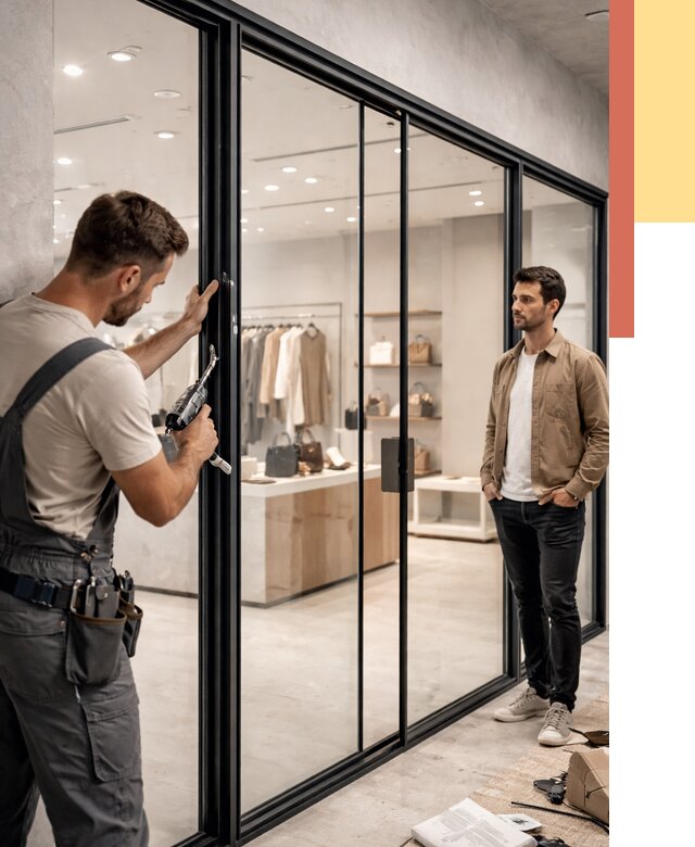 Стеклянные перегородки для магазинов в калуге от 8293 руб. под ключ | ОТДЕЛОЧНИК-Клг