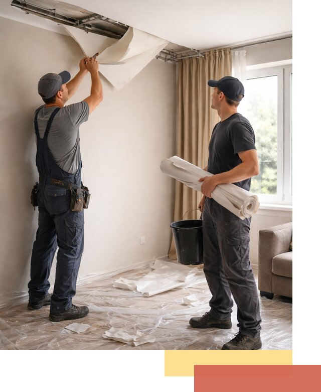 Демонтаж натяжного потолка в калуге быстро и аккуратно