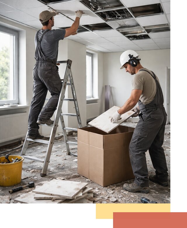 Демонтаж потолочной плитки в калуге быстро и аккуратно