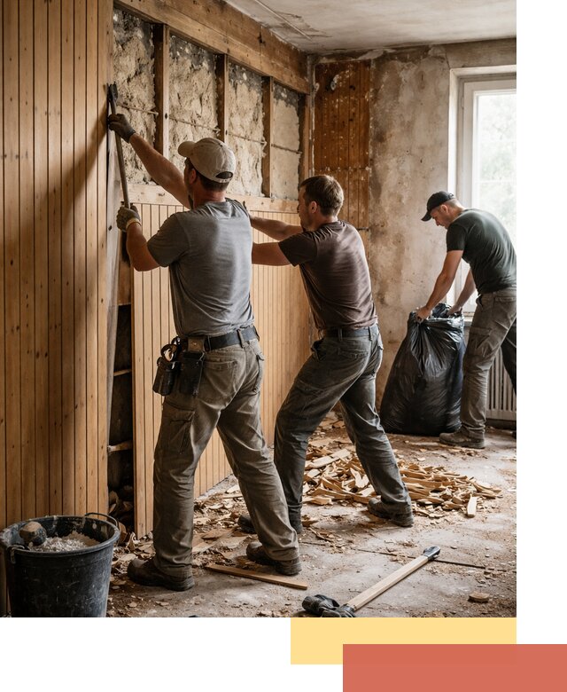 Демонтаж вагонки и вывоз материалов в калуге