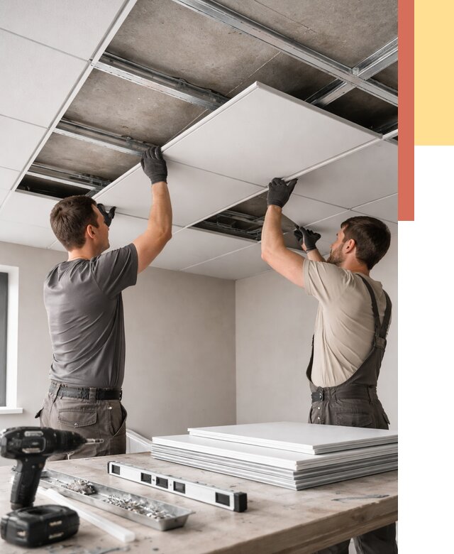 Монтаж кассетного потолка в калуге от 4551 руб/м2 — установка и сборка | ОТДЕЛОЧНИК-Клг