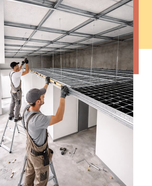 Монтаж потолка грильято в калуге от 455 руб./м² — быстрая сборка под ключ | ОТДЕЛОЧНИК-Клг