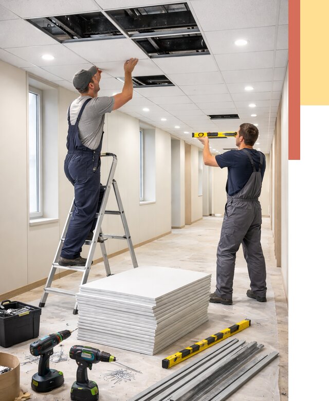 Ремонт потолка Армстронг в калуге от 4551 руб. — быстро и недорого | ОТДЕЛОЧНИК-Клг