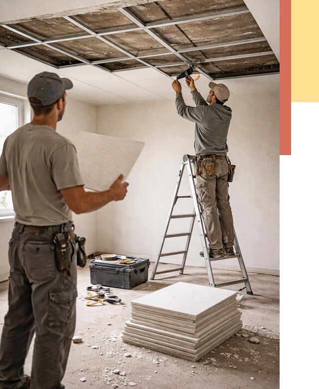 Замена плит подвесного потолка в калуге от 1770 руб. быстро и недорого | ОТДЕЛОЧНИК-Клг