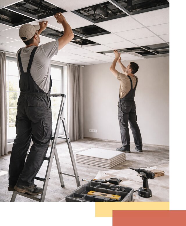 Замена плит подвесного потолка в калуге быстро и качественно