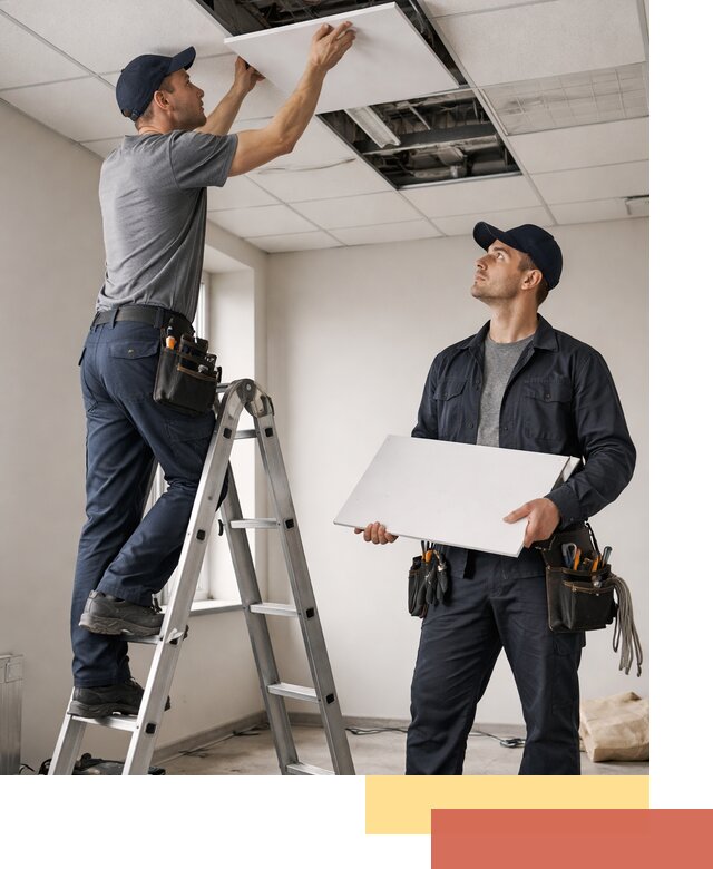 Обслуживание подвесного потолка в калуге — ремонт и чистка