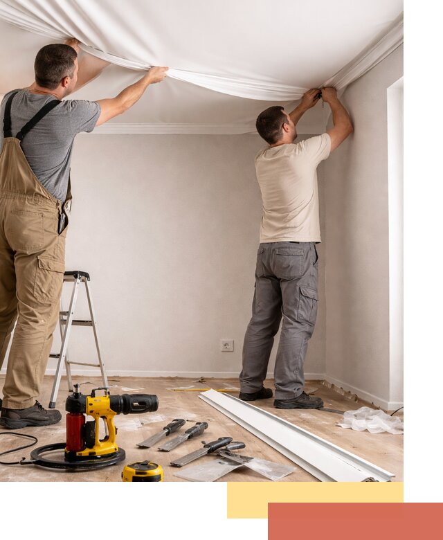 Монтаж ПВХ натяжного потолка в калуге качественно и быстро