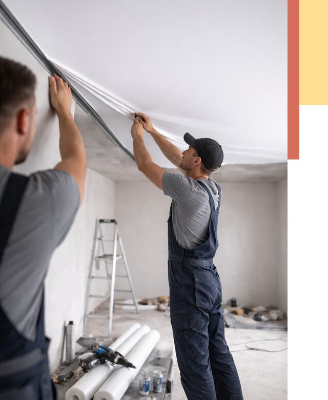 Монтаж матового натяжного потолка в калуге от 4551 руб./м² — быстро и недорого | ОТДЕЛОЧНИК-Клг