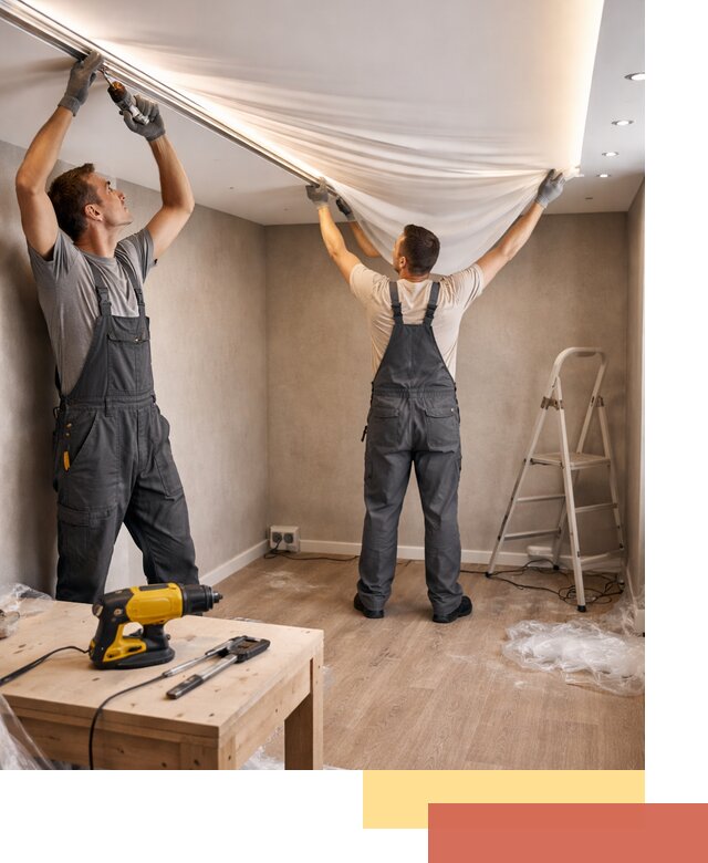 Монтаж натяжного потолка с подсветкой в калуге цена и сроки