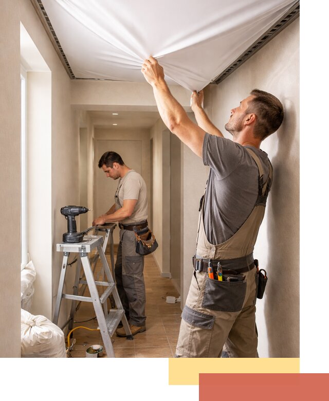 Монтаж натяжного потолка в прихожей в калуге