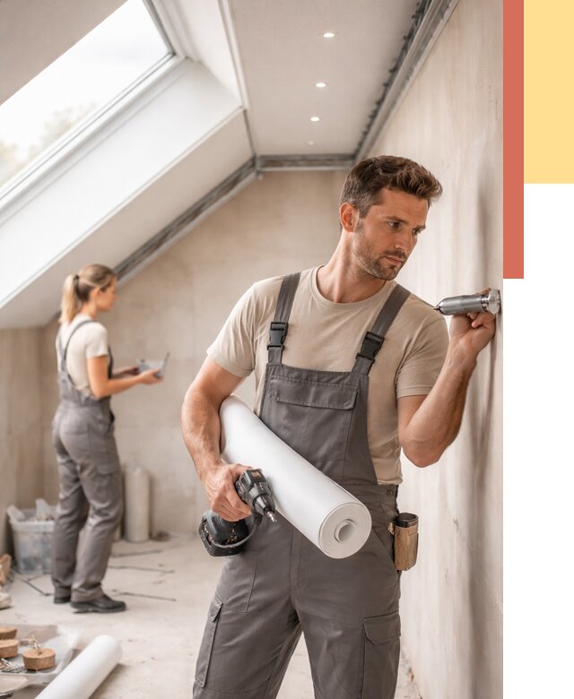 Монтаж натяжного потолка на мансарде в калуге от 3540 руб. | ОТДЕЛОЧНИК-Клг