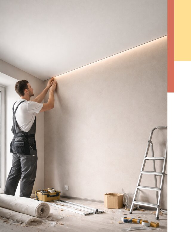 Теневые натяжные потолки в калуге от 8293 руб. под ключ | ОТДЕЛОЧНИК-Клг