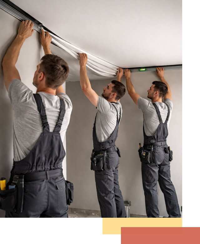 Теневые натяжные потолки в калуге: монтаж и отделка быстро и качественно