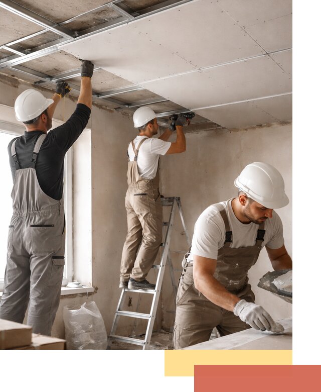 Одноуровневый потолок из гипсокартона в калуге — монтаж и отделка