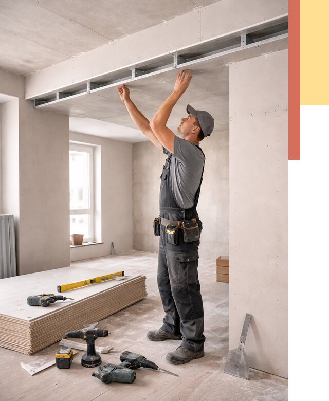 Потолок из гипсокартона с нишей в калуге от 1264 руб. под ключ | ОТДЕЛОЧНИК-Клг