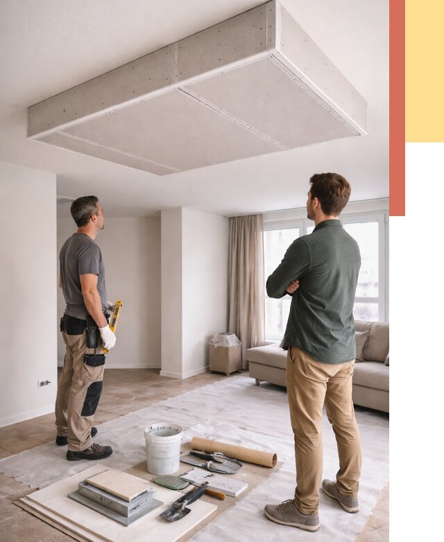 Короб на потолке из гипсокартона в калуге от 2225 руб. — монтаж и услуги под ключ | ОТДЕЛОЧНИК-Клг