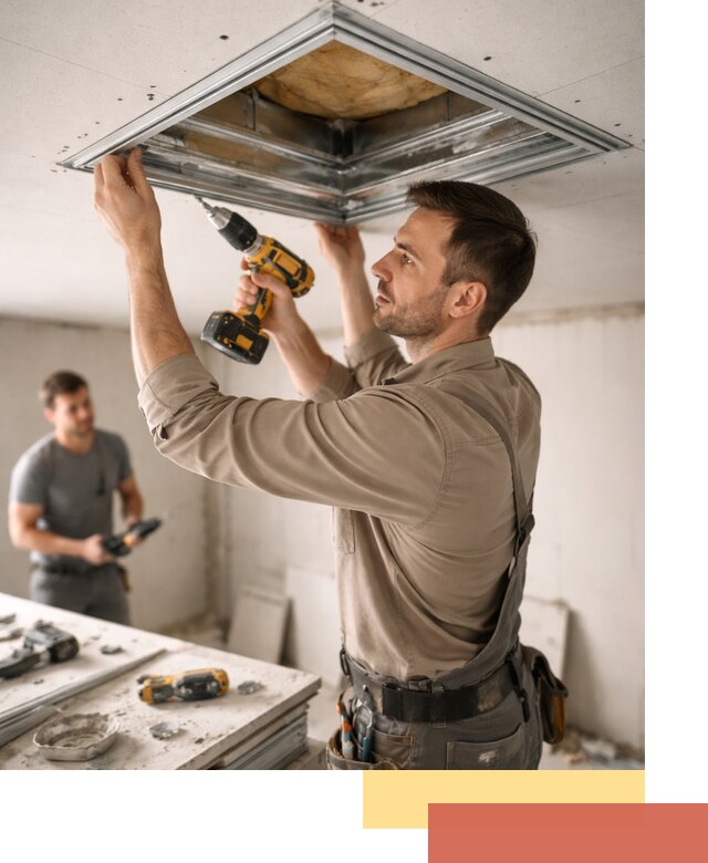 Монтаж люка в потолок из ГКЛ в калуге