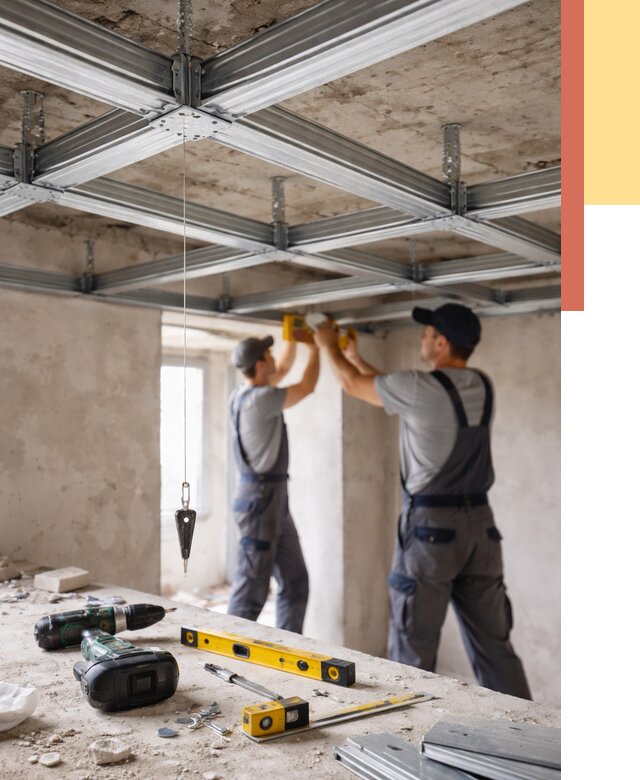Монтаж каркаса потолка из профиля в калуге от 4551 руб. — услуги ОТДЕЛОЧНИК-Клг