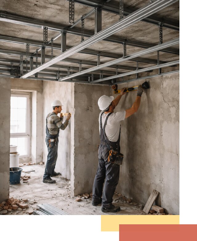 Монтаж каркаса потолка из профильного профиля в калуге