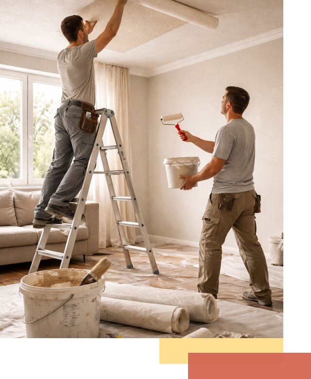 Поклейка обоев на потолок в калуге — качественно и быстро