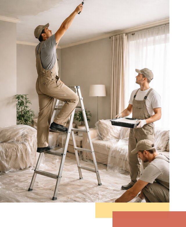 Покраска потолков акриловой краской в калуге качественно и быстро