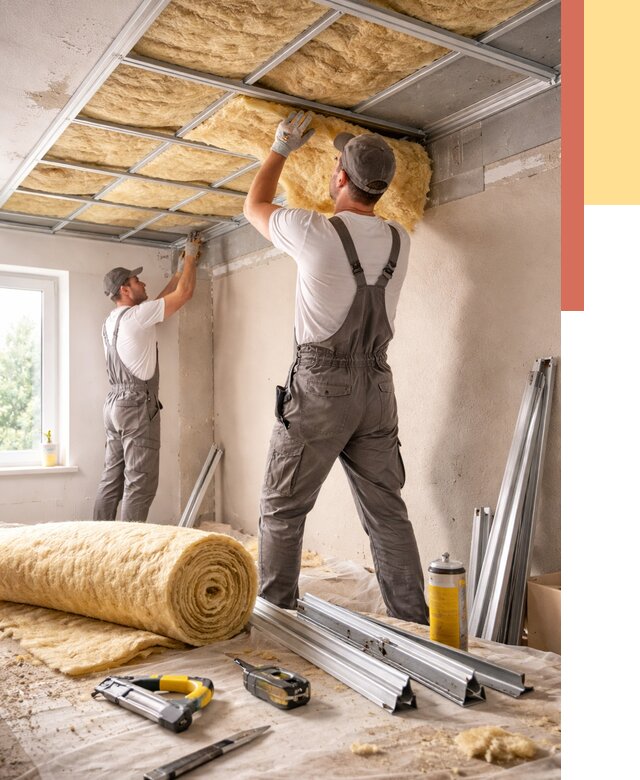 Утепление потолка в калуге от 7282 руб/м2 — недорого, быстро, под ключ | ОТДЕЛОЧНИК-Клг