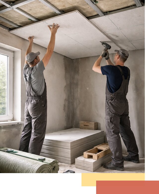 Шумоизоляция потолка панелями ЗИПС в калуге